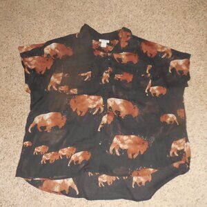 Ariat Buffalo Bison Blouse XXL